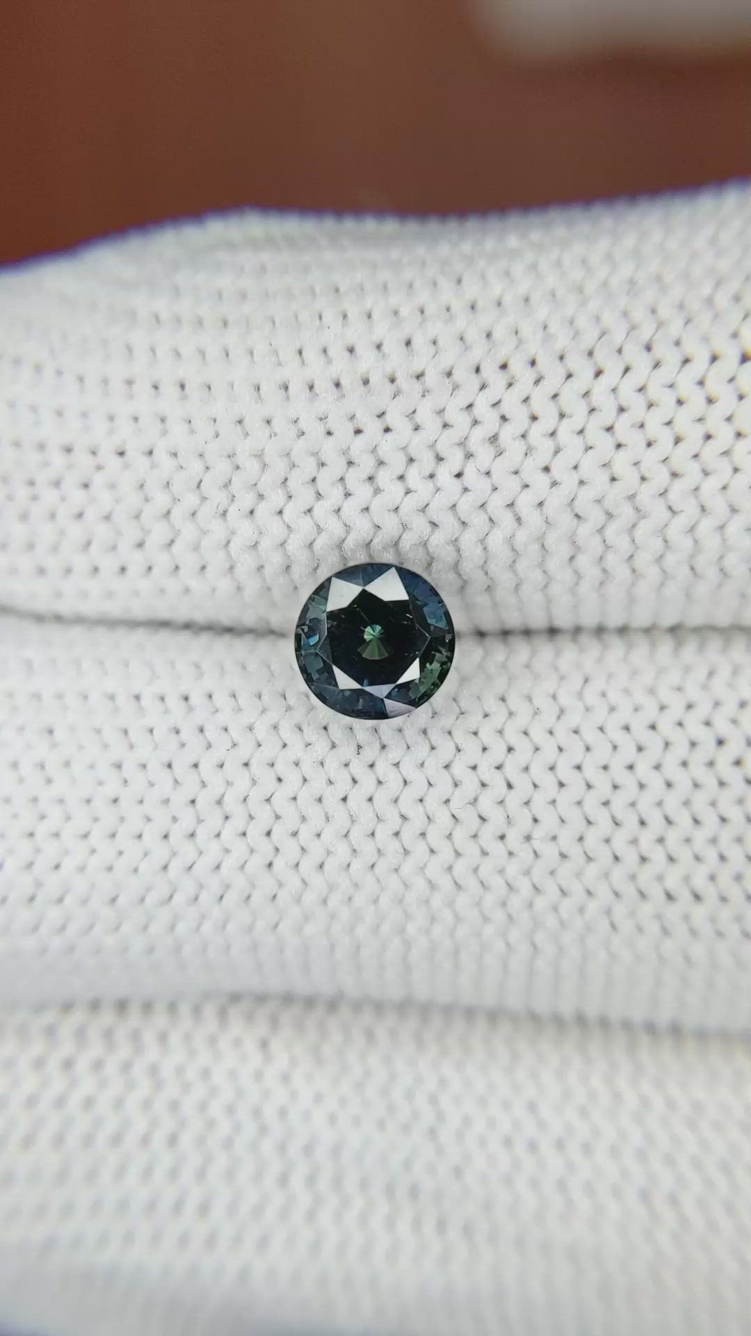 1.39 Ct. Greenish Blue Sapphire from Madagascar Size Video