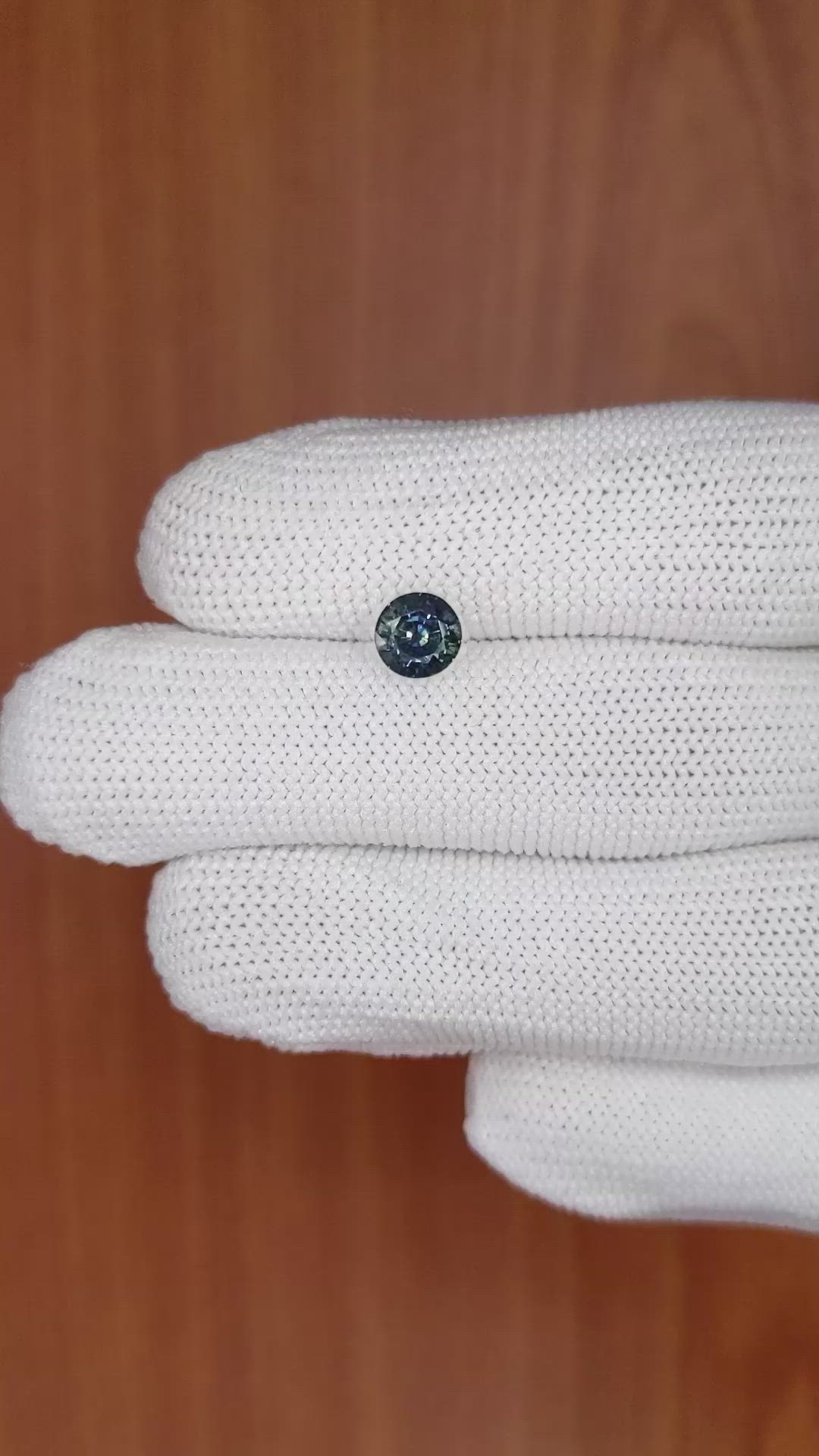 1.39 Ct. Greenish Blue Sapphire from Madagascar Size Video