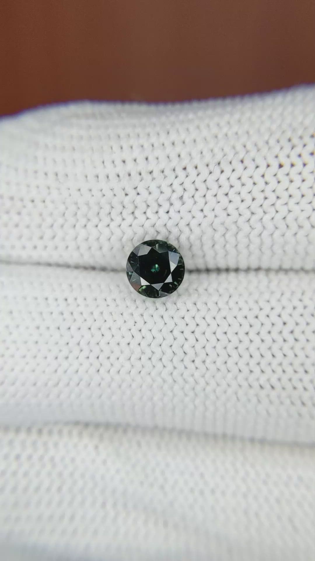 0.95 Ct. Bluish Green Sapphire from Madagascar Size Video