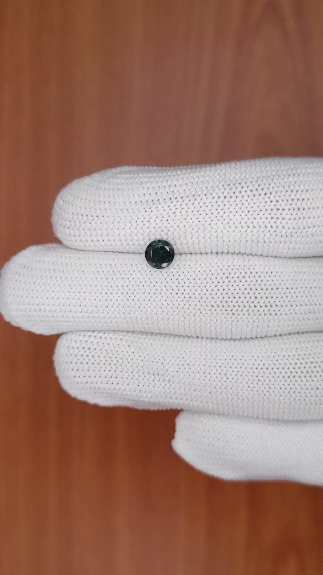 1.01 Ct. Greenish Blue Sapphire from Madagascar Size Video