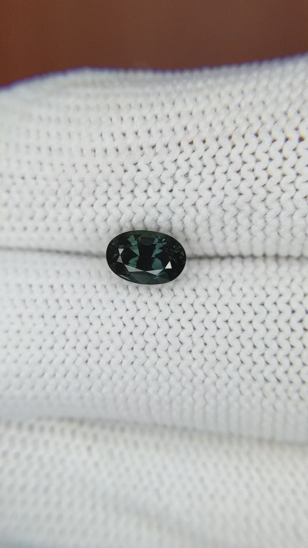 1.11 Ct. Greenish Blue Sapphire from Madagascar Size Video