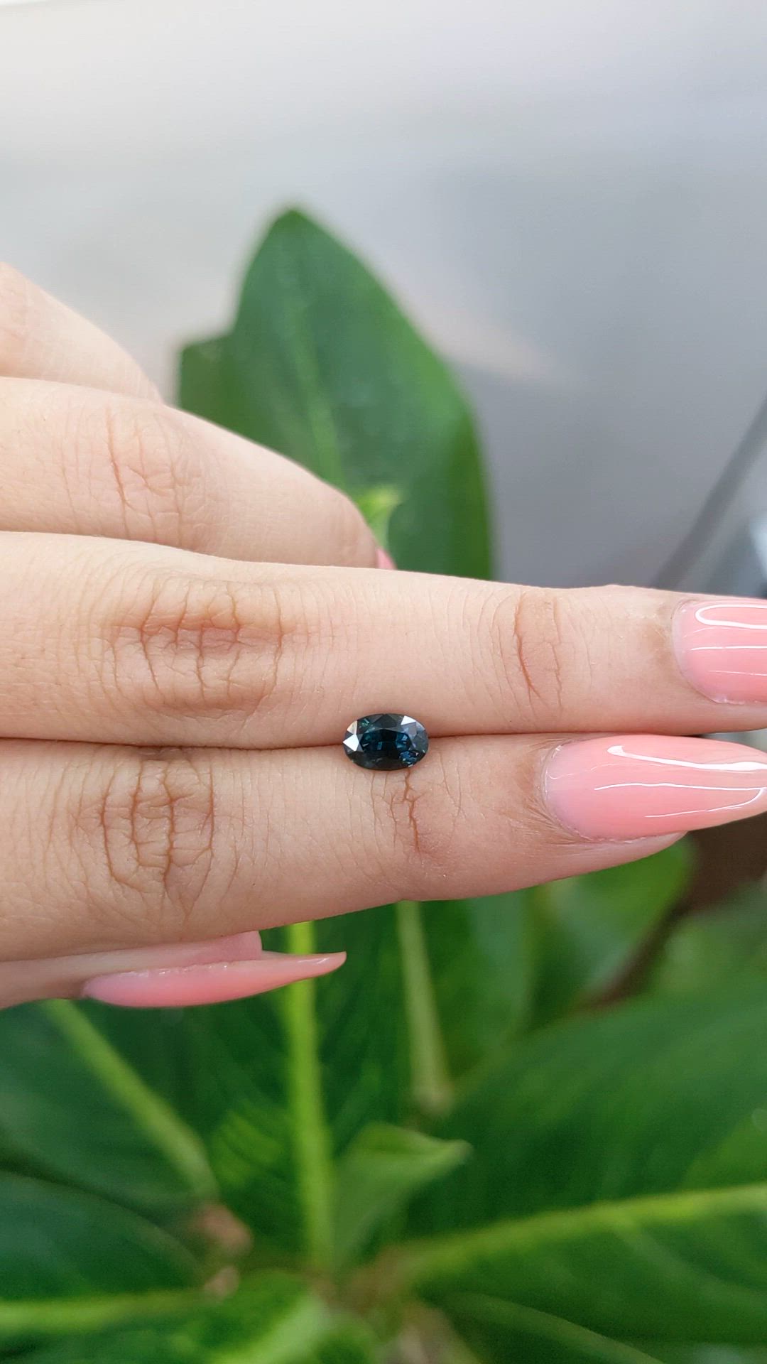 1.11 Ct. Greenish Blue Sapphire from Madagascar Size Video