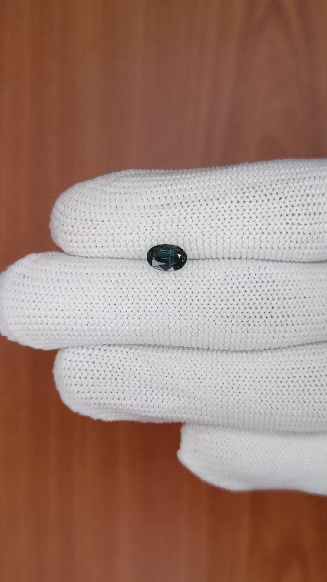 1.11 Ct. Greenish Blue Sapphire from Madagascar Size Video