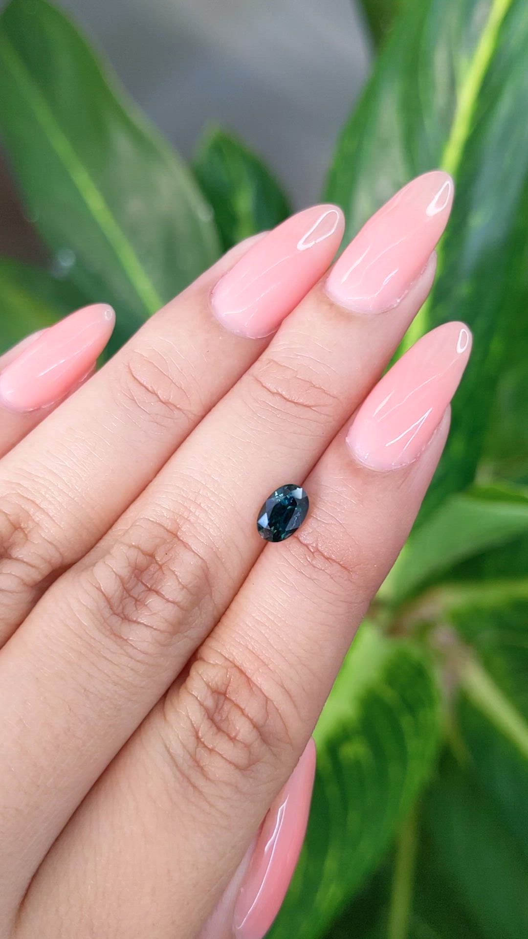 1.11 Ct. Greenish Blue Sapphire from Madagascar Size Video