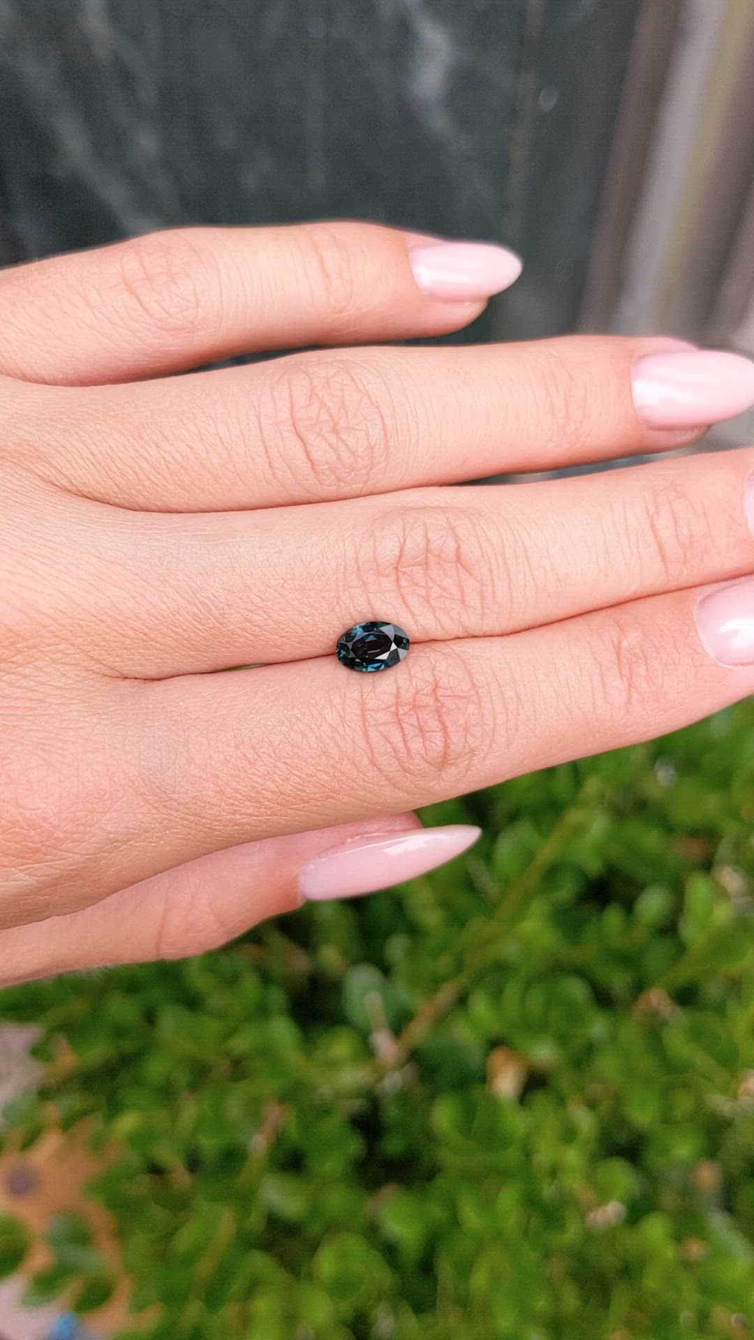 1.13 Ct. Bluish Green Sapphire from Madagascar Size Video