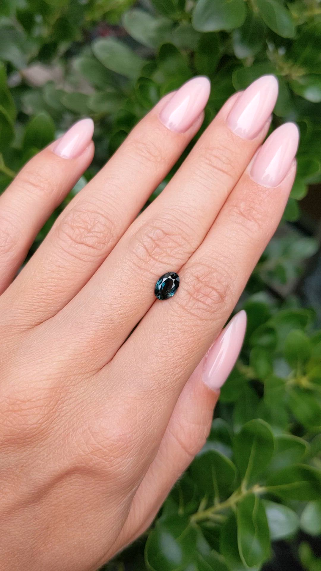 1.13 Ct. Bluish Green Sapphire from Madagascar Size Video