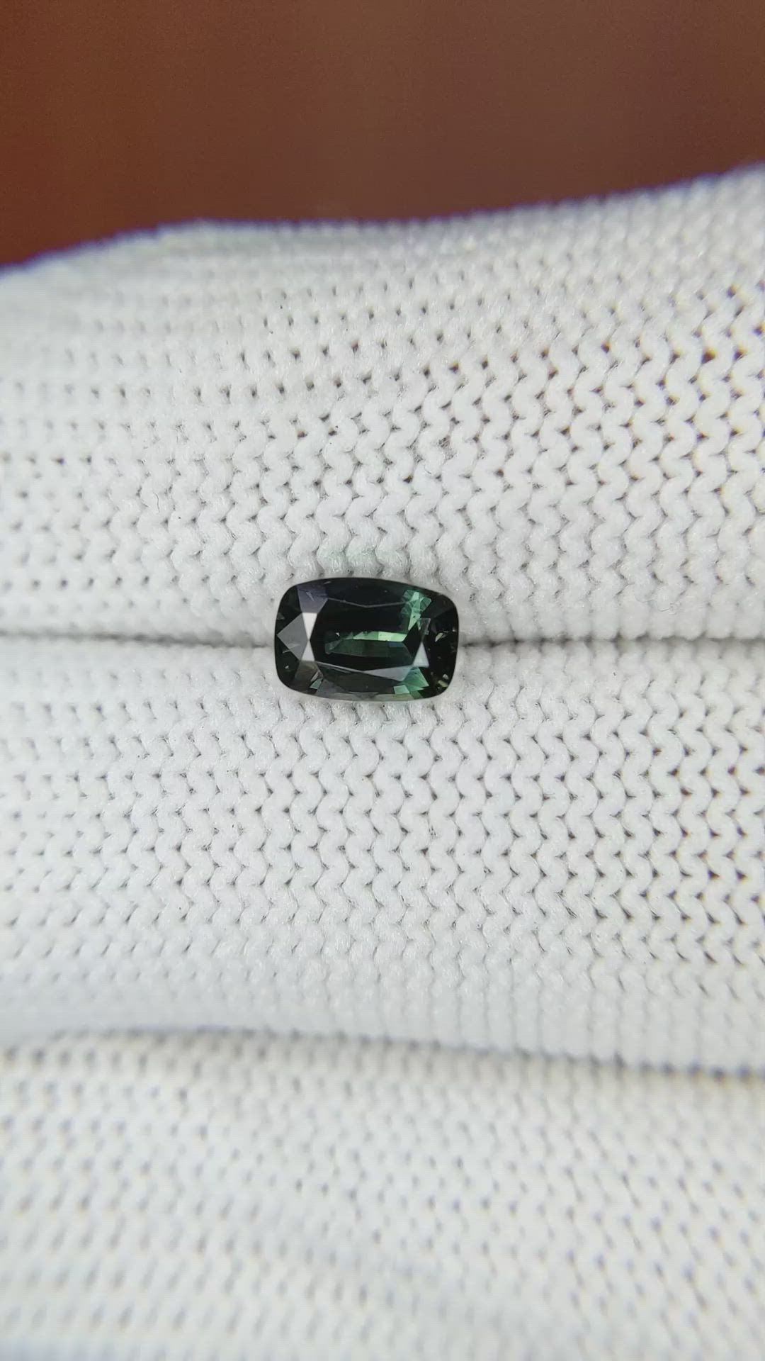 1.04 Ct. Bluish Green Sapphire from Madagascar Size Video