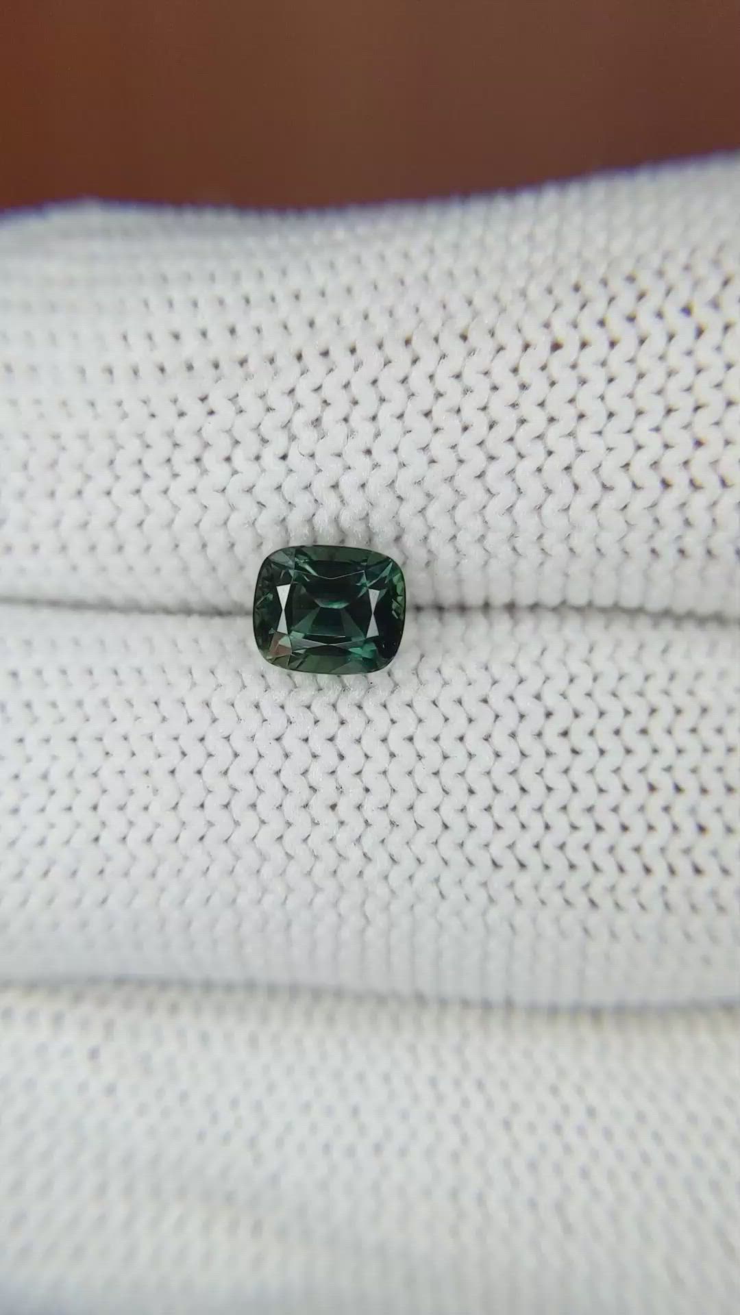 1.23 Ct. Green Sapphire from Madagascar Size Video