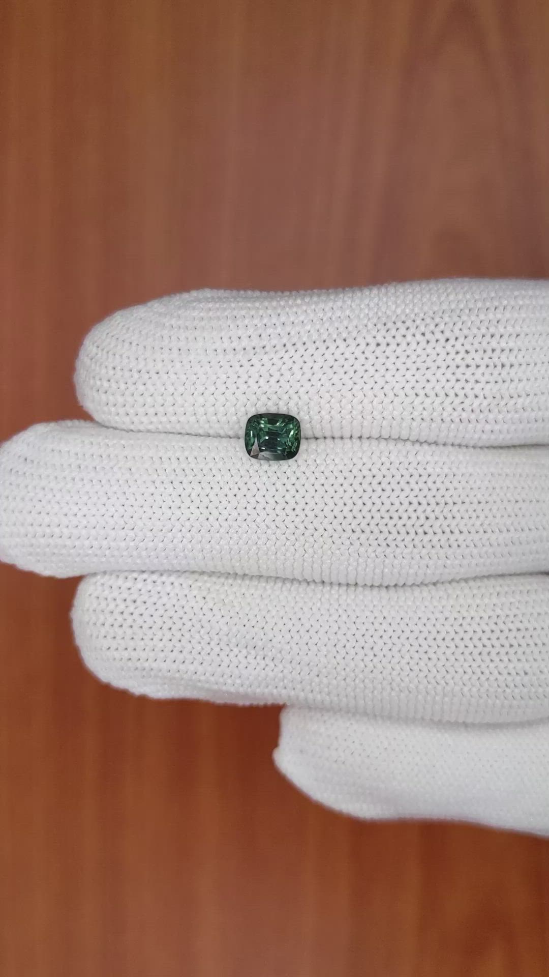 1.23 Ct. Green Sapphire from Madagascar Size Video