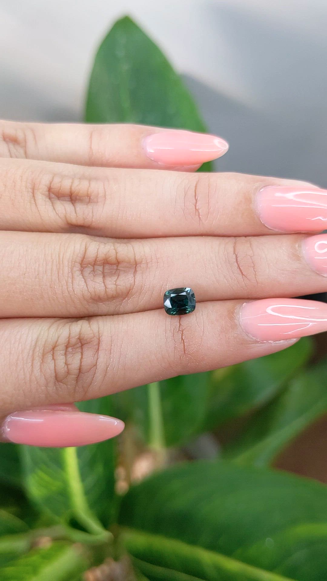 1.23 Ct. Green Sapphire from Madagascar Size Video