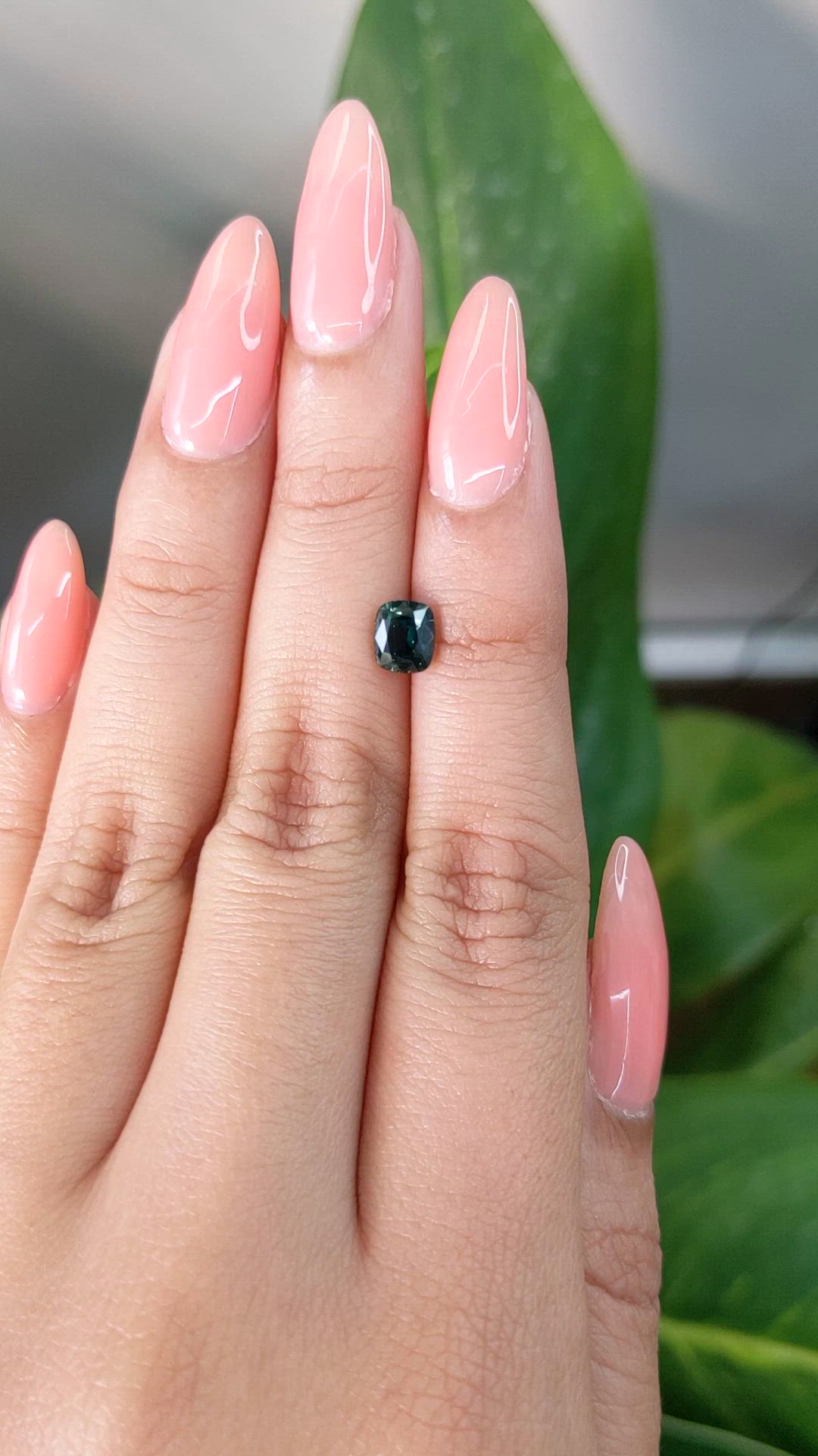 1.23 Ct. Green Sapphire from Madagascar Size Video