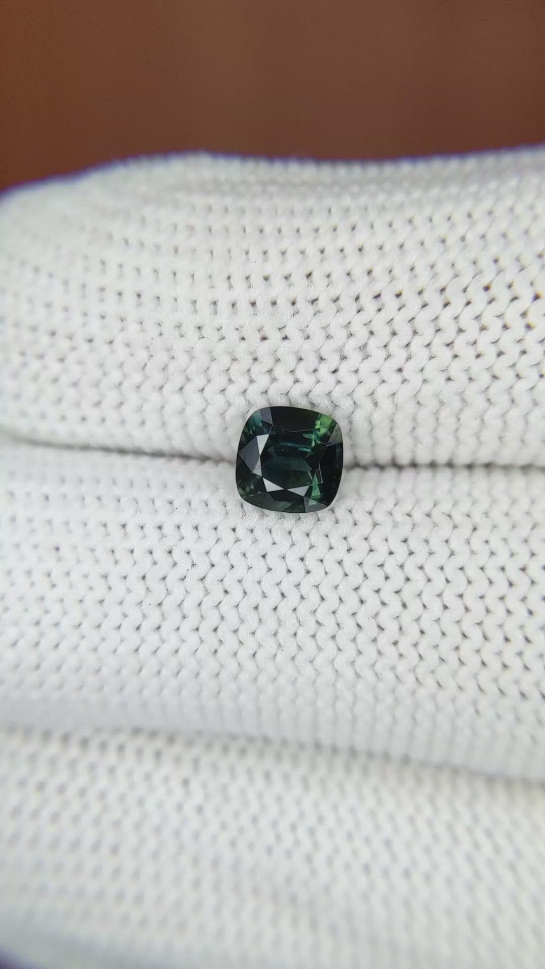 0.87 Ct. Bluish Green Sapphire from Madagascar Size Video