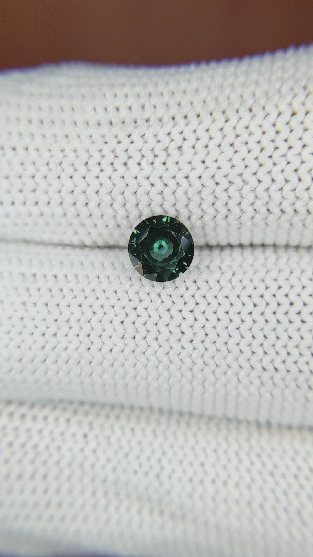 0.89 Ct. Bluish Green Sapphire from Madagascar Size Video