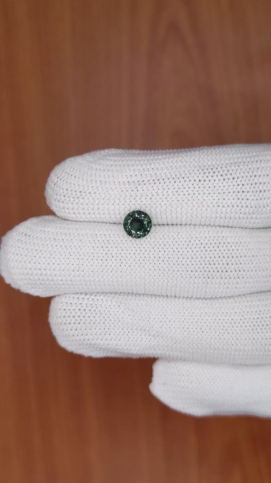 1.23 Ct. Green Sapphire from Madagascar Size Video