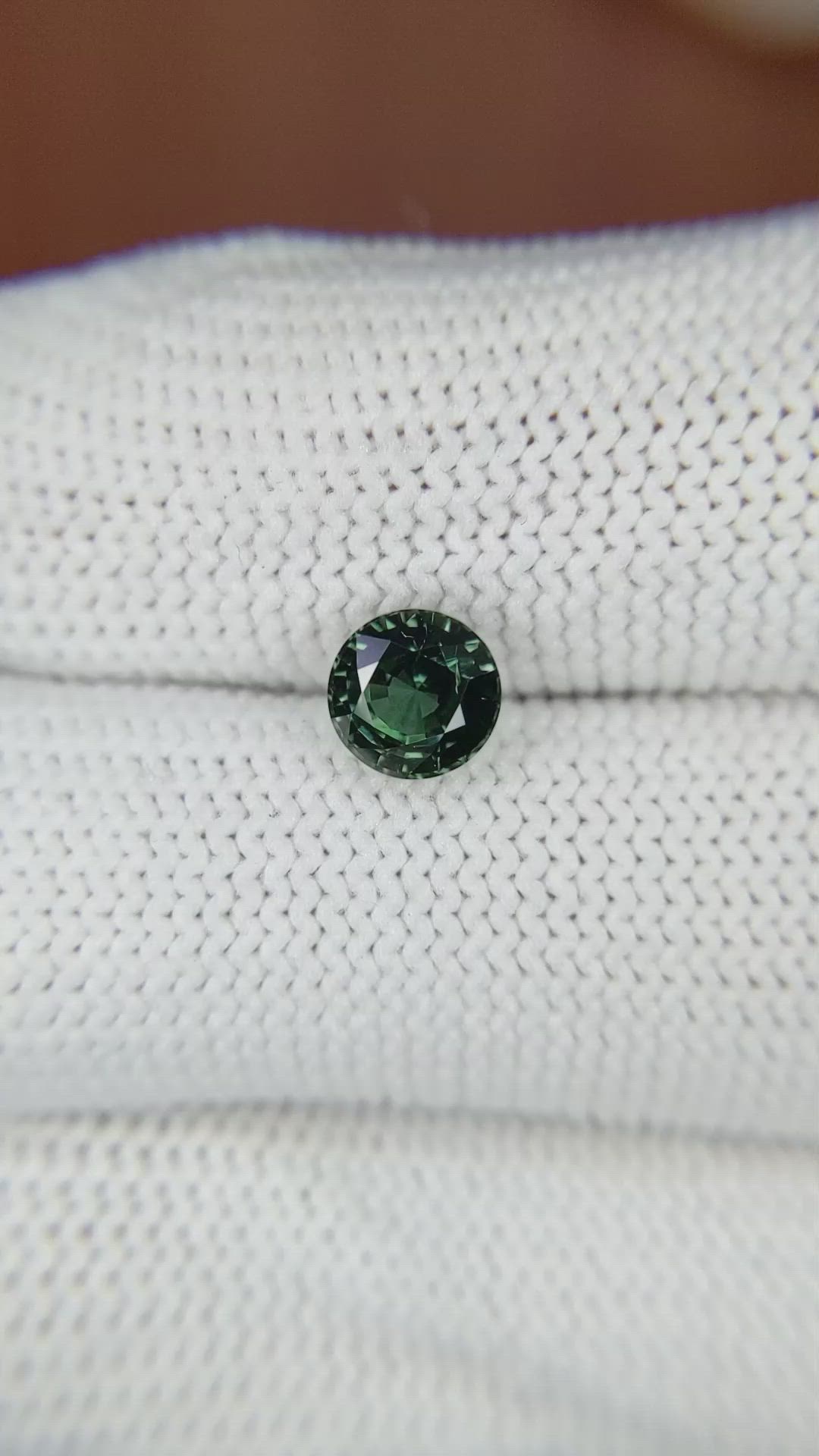 1.23 Ct. Green Sapphire from Madagascar Size Video