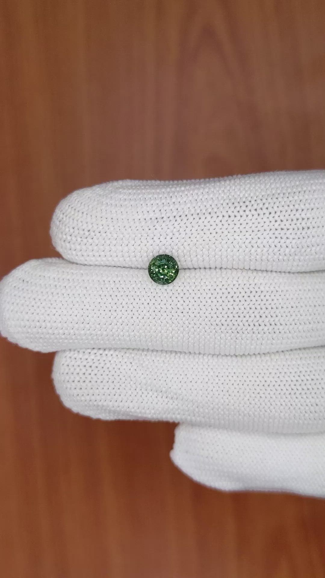 0.94 Ct. Green Sapphire from Madagascar Size Video