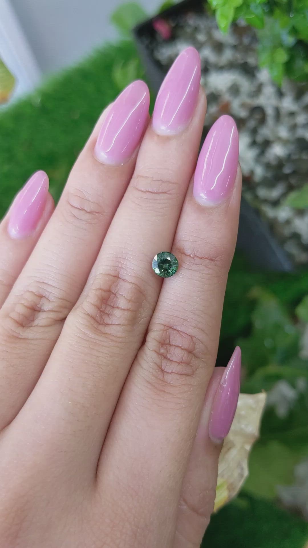 0.94 Ct. Green Sapphire from Madagascar Size Video