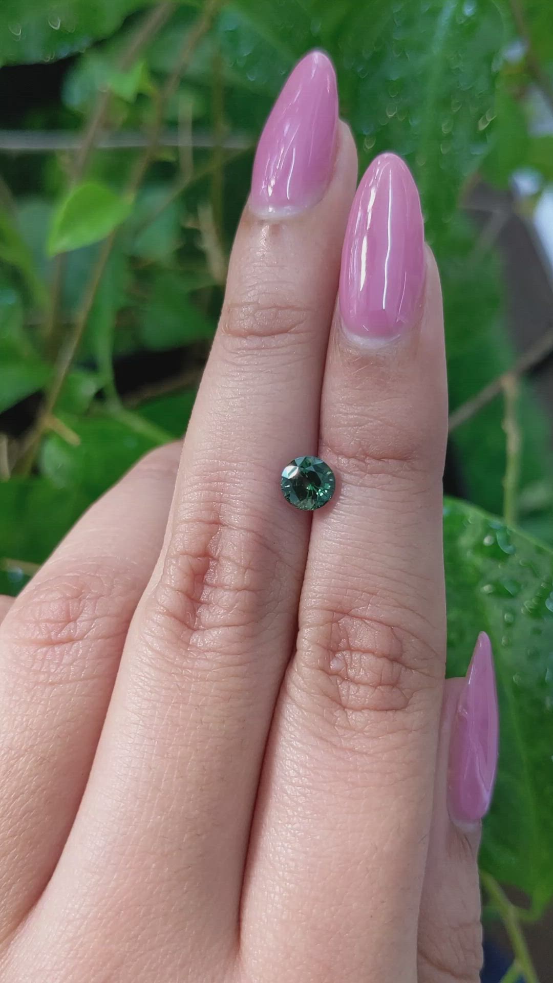 0.94 Ct. Green Sapphire from Madagascar Size Video