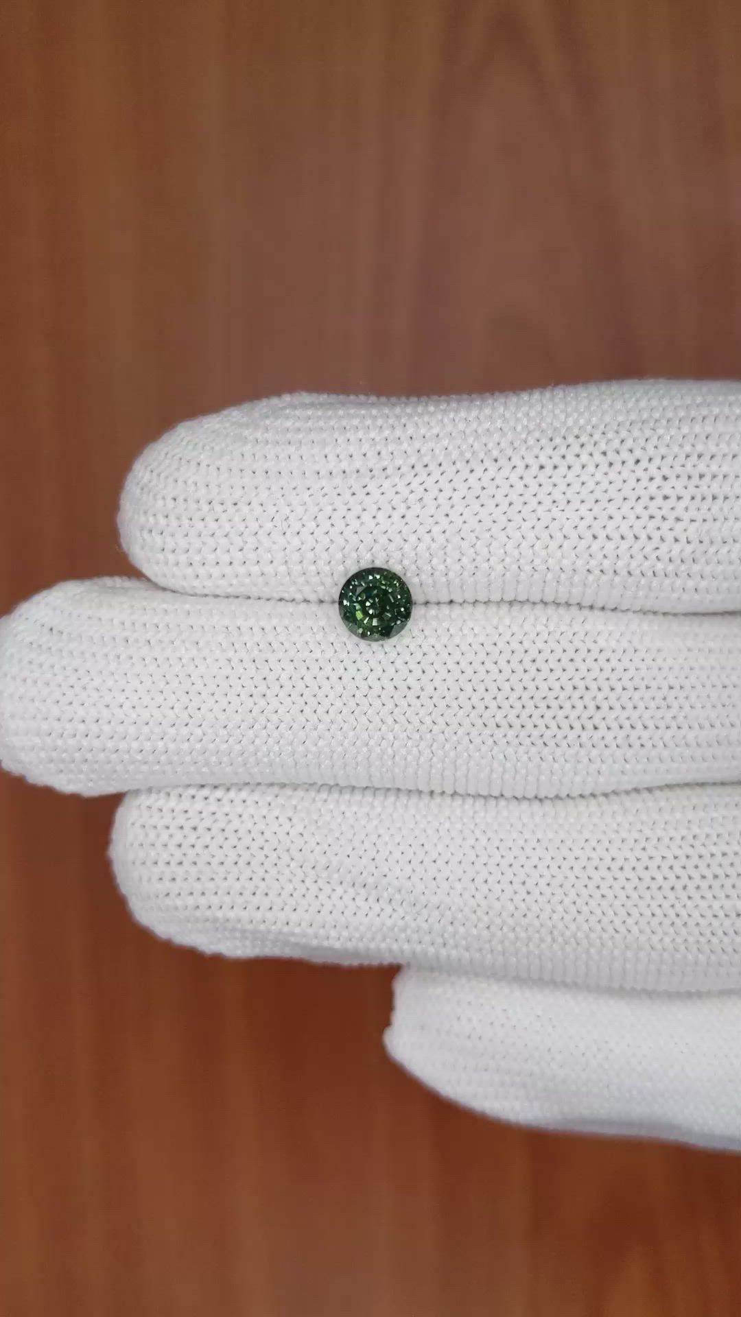 1.14 Ct. Green Sapphire from Madagascar Size Video