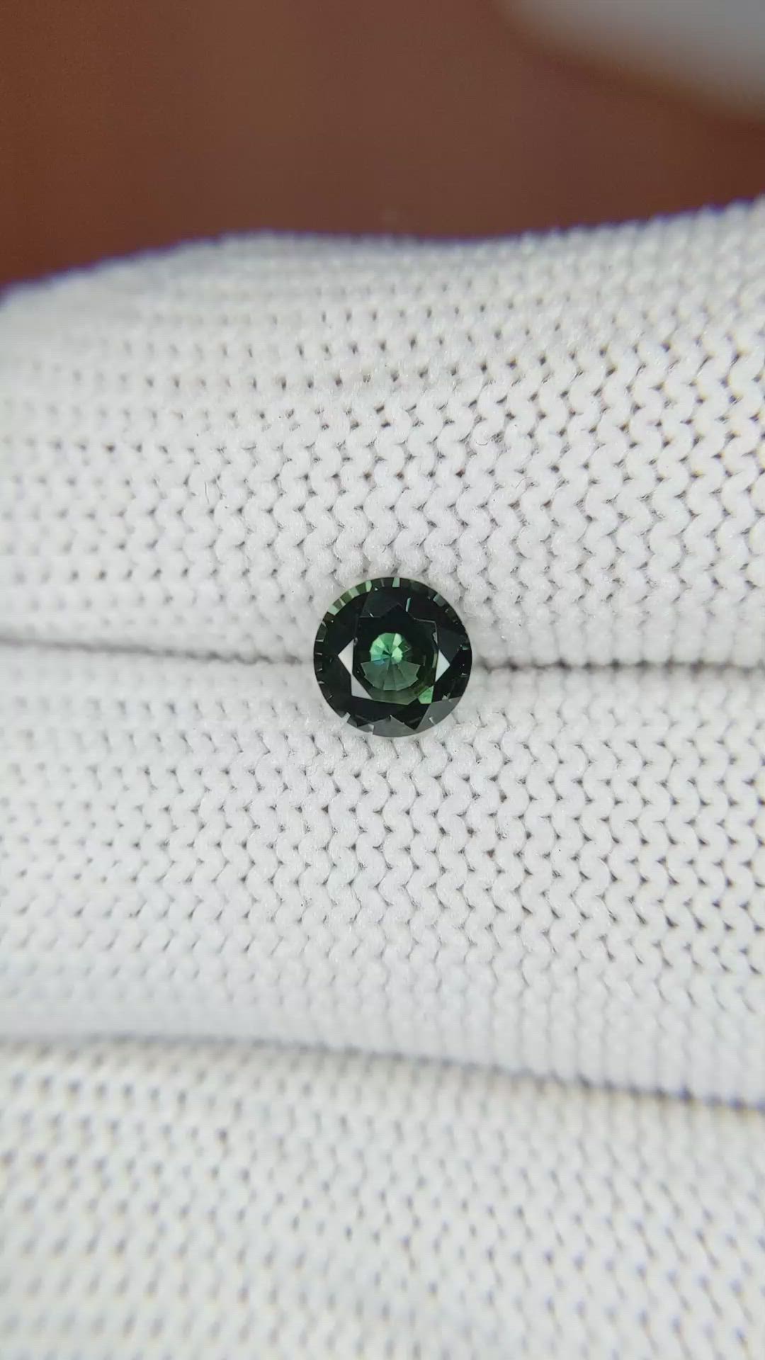 0.92 Ct. Bluish Green Sapphire from Madagascar Size Video