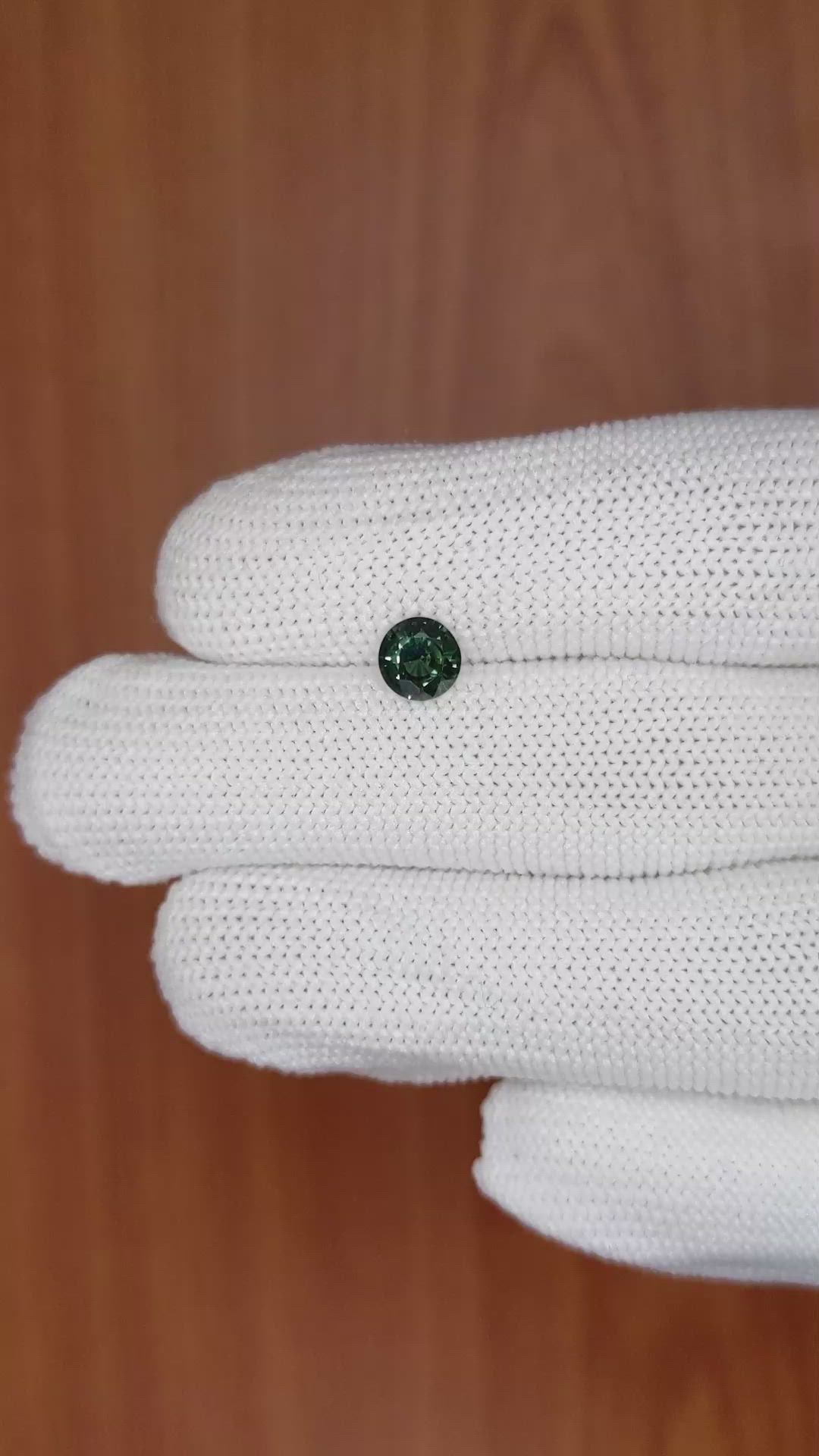 0.92 Ct. Bluish Green Sapphire from Madagascar Size Video