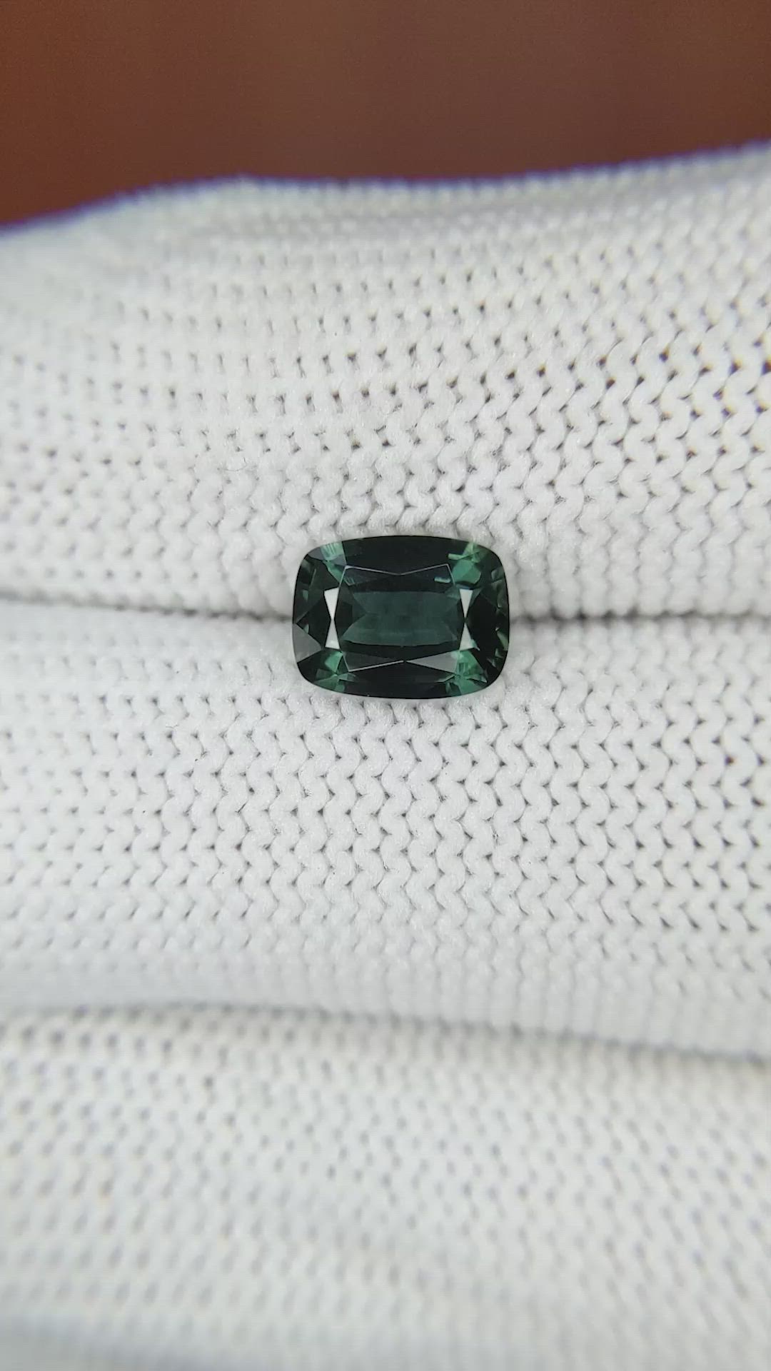 1.51 Ct. Bluish Green Sapphire from Madagascar Size Video