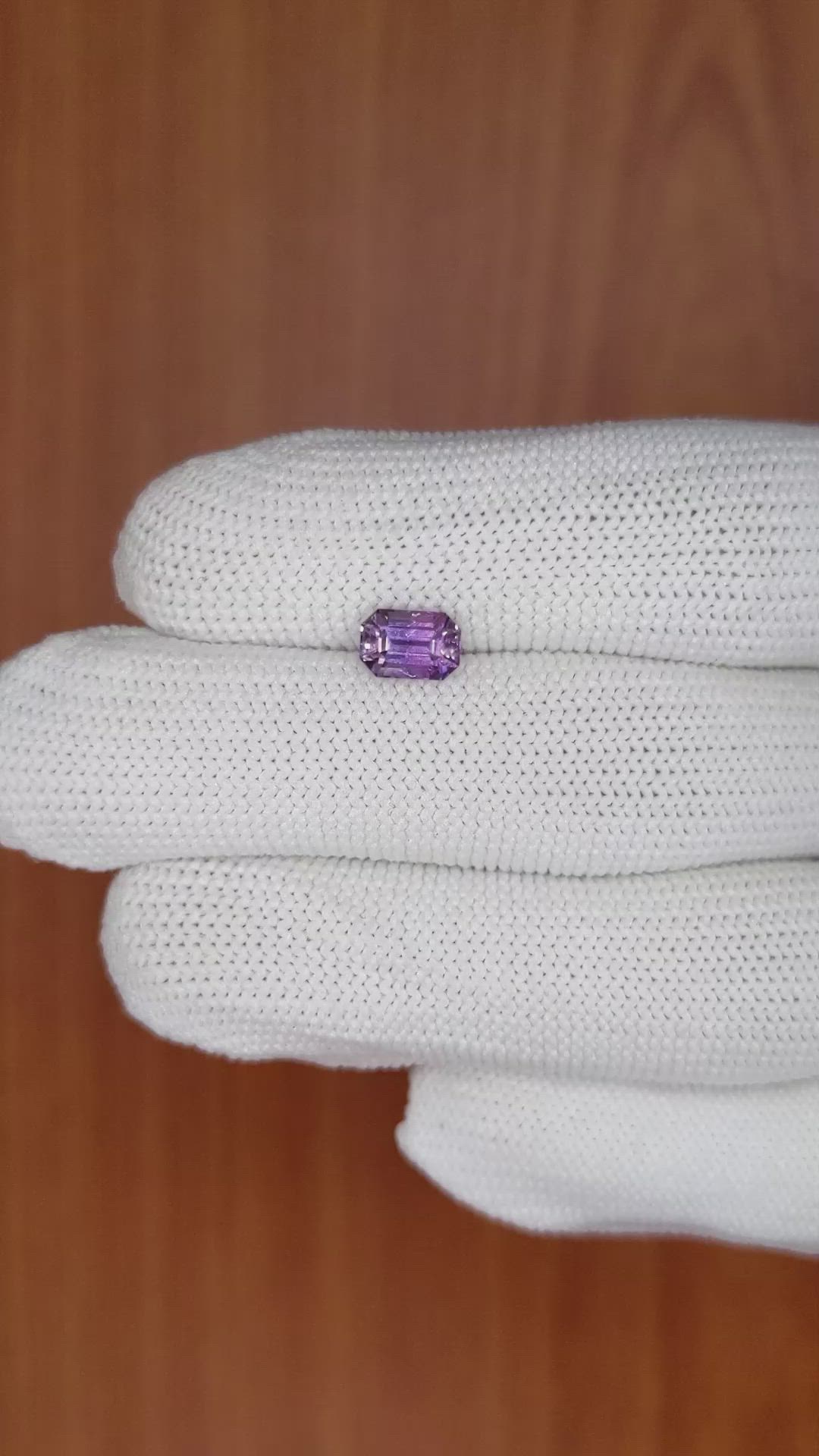 1.39 Ct. Purple Sapphire from Ceylon (Sri Lanka) Size Video