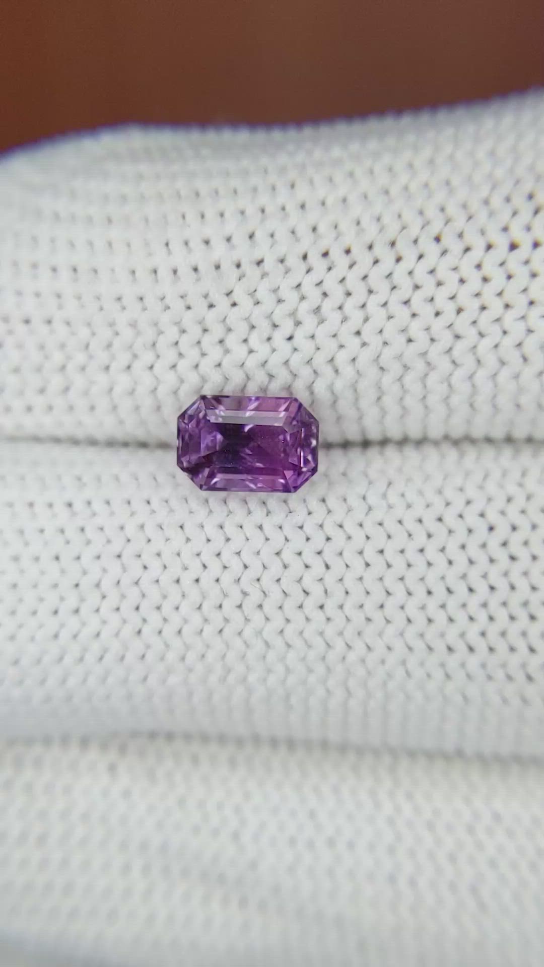 1.39 Ct. Purple Sapphire from Ceylon (Sri Lanka) Size Video