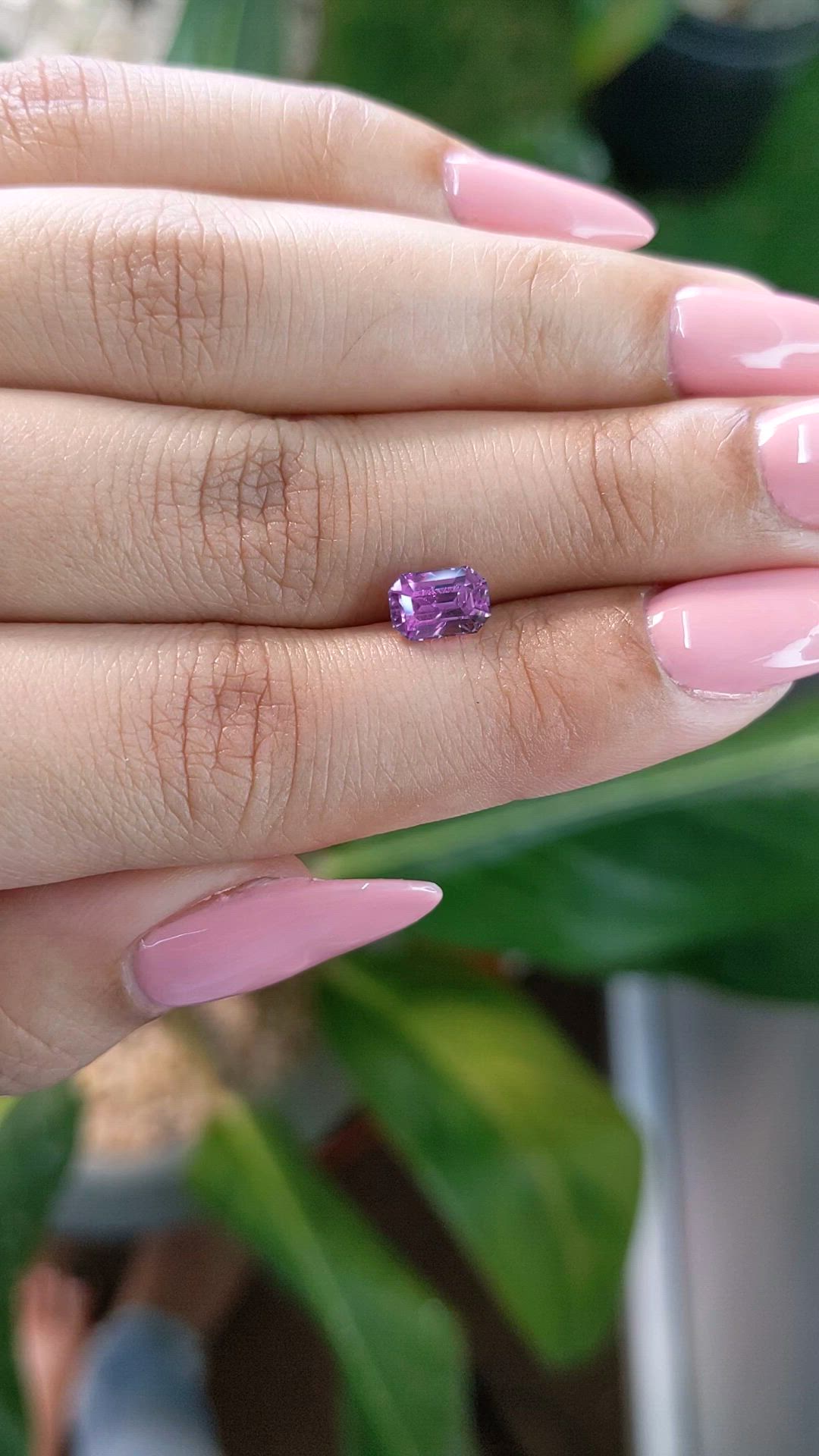 1.39 Ct. Purple Sapphire from Ceylon (Sri Lanka) Size Video