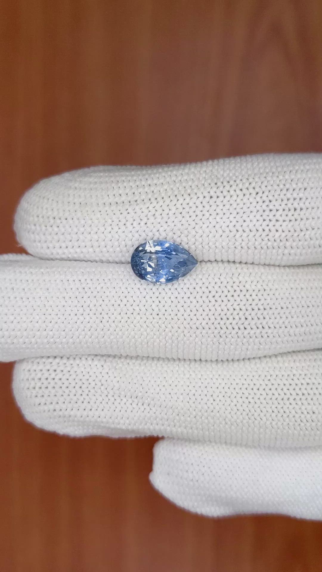 2.91 Ct. Blue Sapphire from Ceylon (Sri Lanka) Size Video