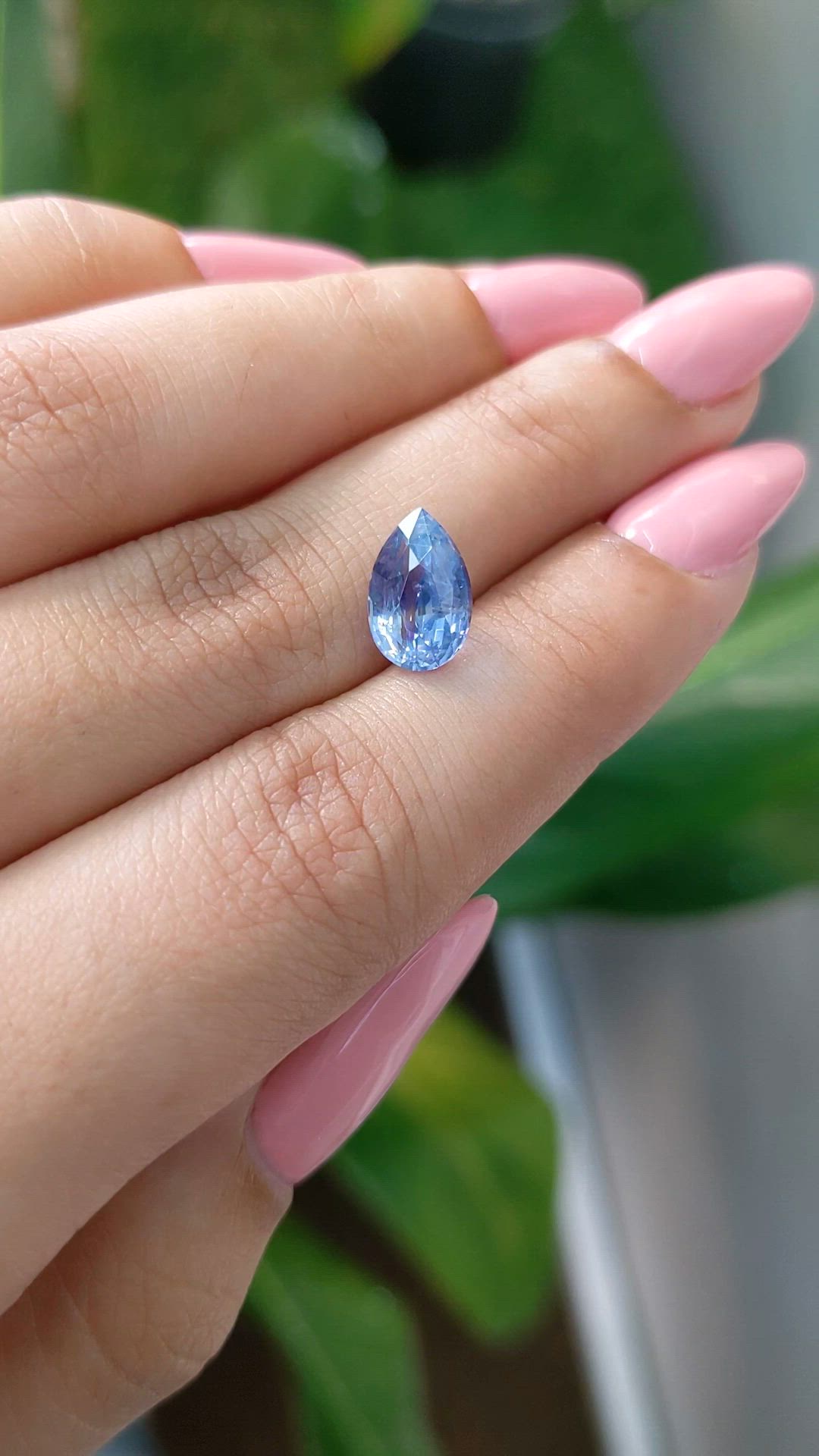 2.91 Ct. Blue Sapphire from Ceylon (Sri Lanka) Size Video