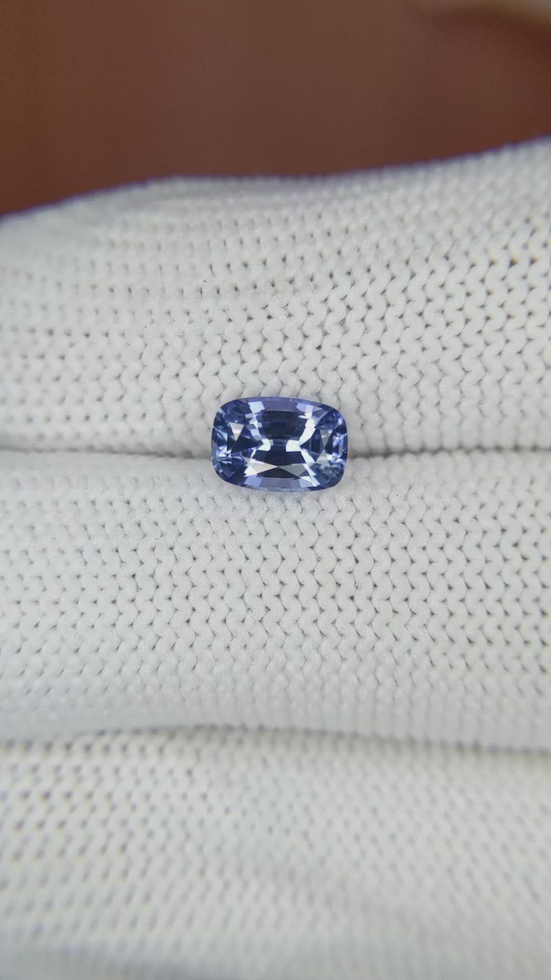 1.30 Ct. Blue Sapphire from Ceylon (Sri Lanka) Size Video
