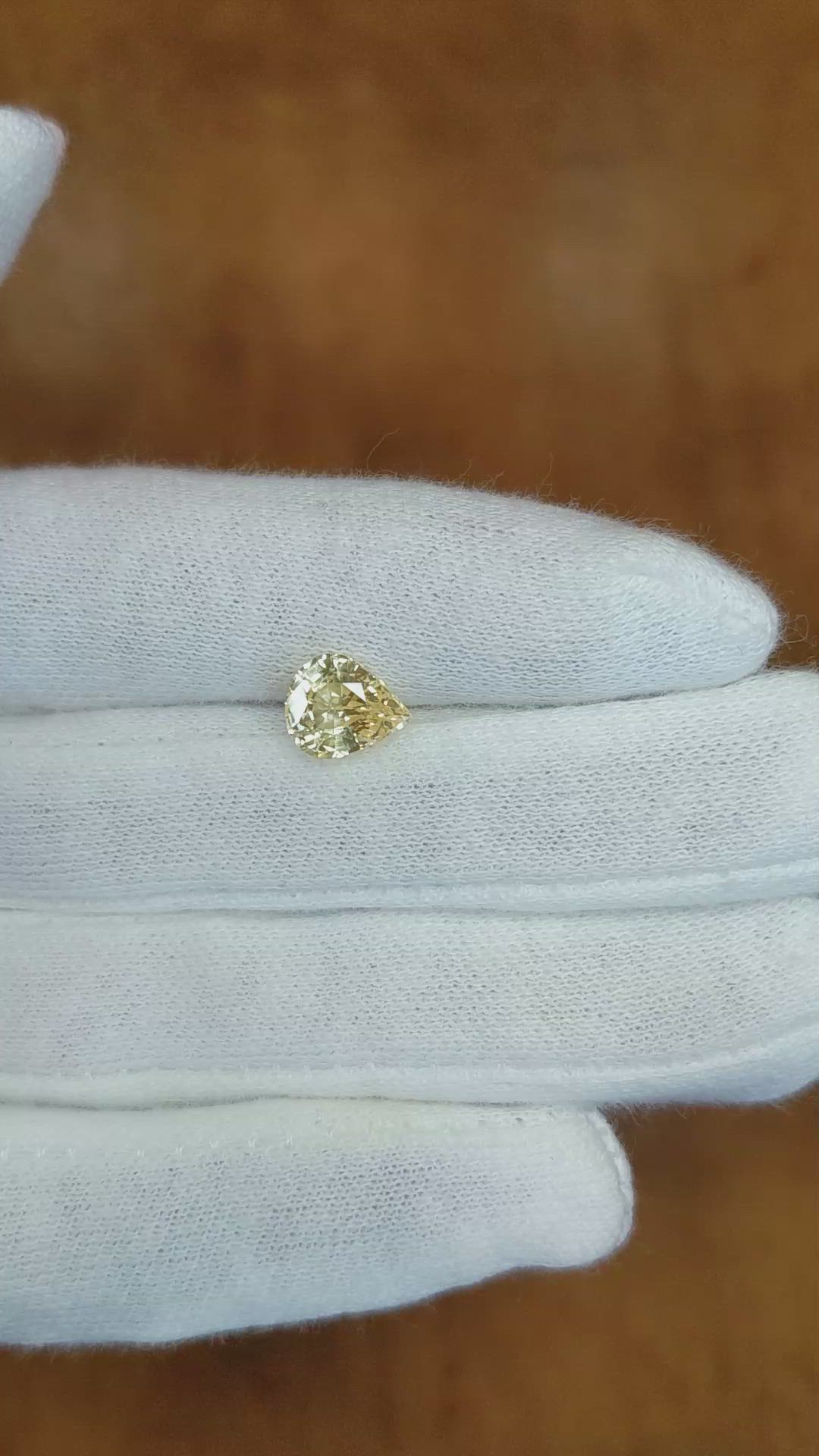 2.29 Ct. Yellow Sapphire from Ceylon (Sri Lanka) Size Video