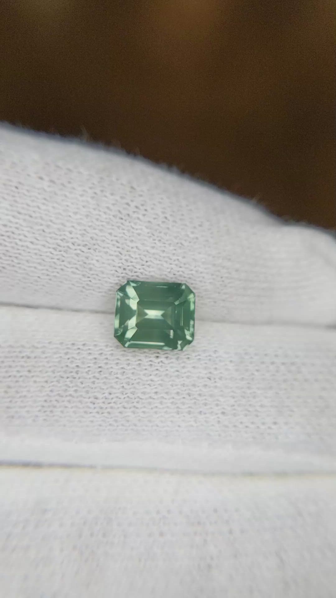 2.12 Ct. Bluish Green Sapphire from Madagascar Size Video