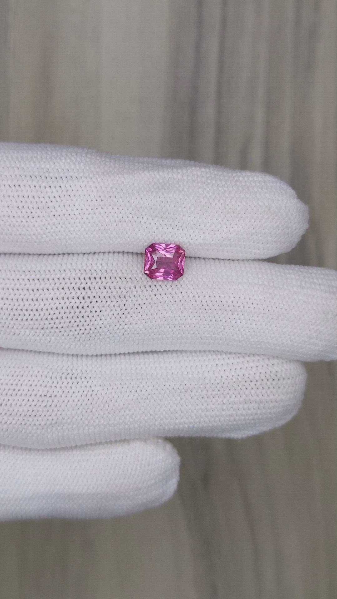 1.27 Ct. Pink Sapphire from Ceylon (Sri Lanka) Size Video
