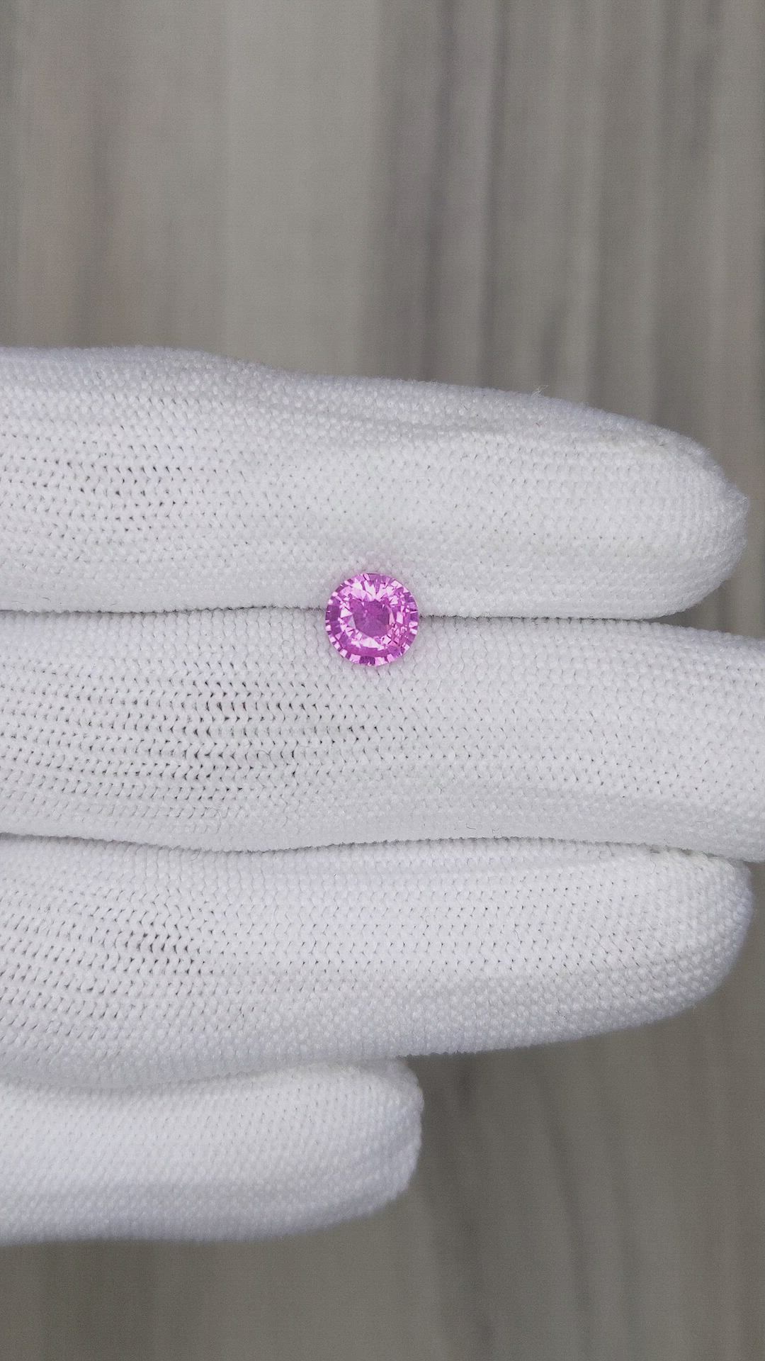 1.52 Ct. Purplish Pink Sapphire from Ceylon (Sri Lanka) Size Video