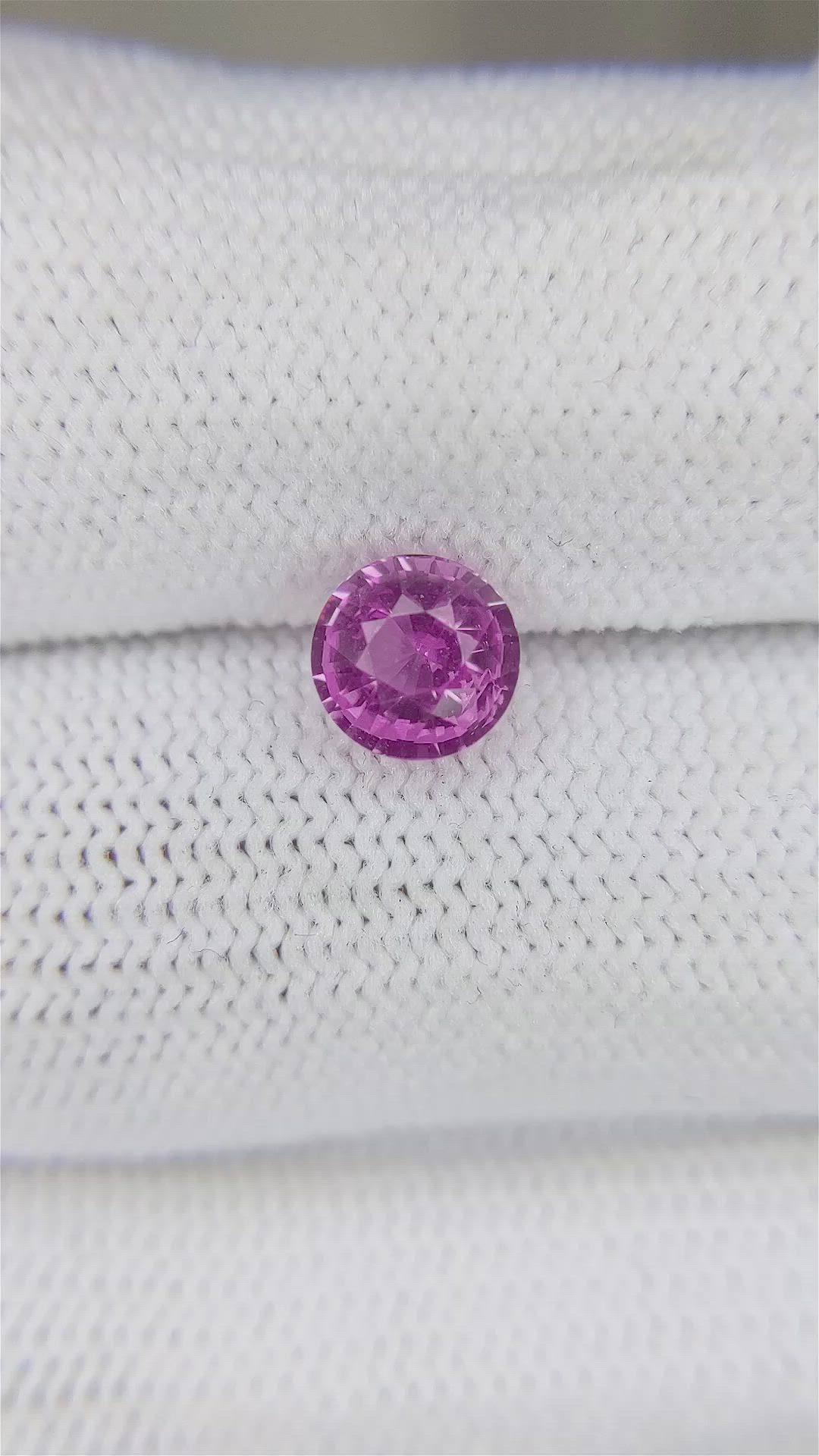 1.52 Ct. Purplish Pink Sapphire from Ceylon (Sri Lanka) Size Video