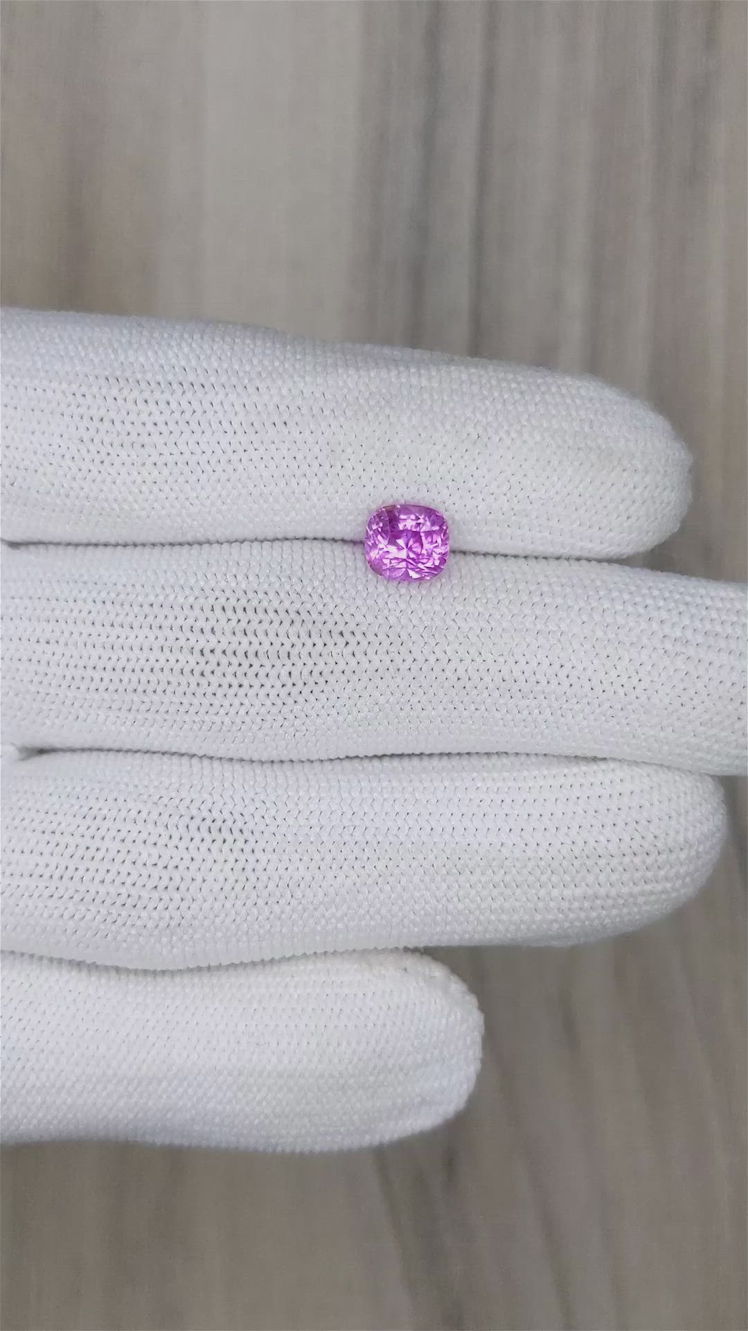 1.79 Ct. Pinkish Purple Sapphire from Ceylon (Sri Lanka) Size Video