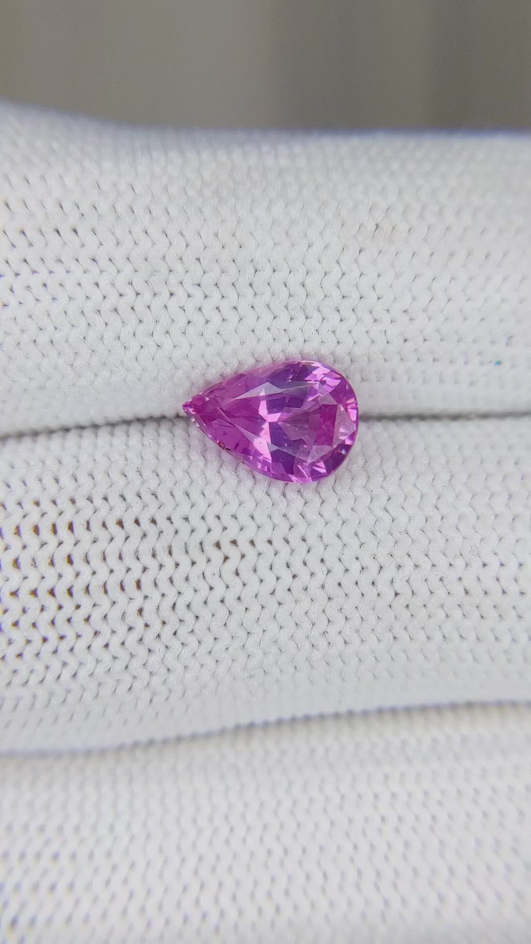 2.05 Ct. Purplish Pink Sapphire from Ceylon (Sri Lanka) Size Video