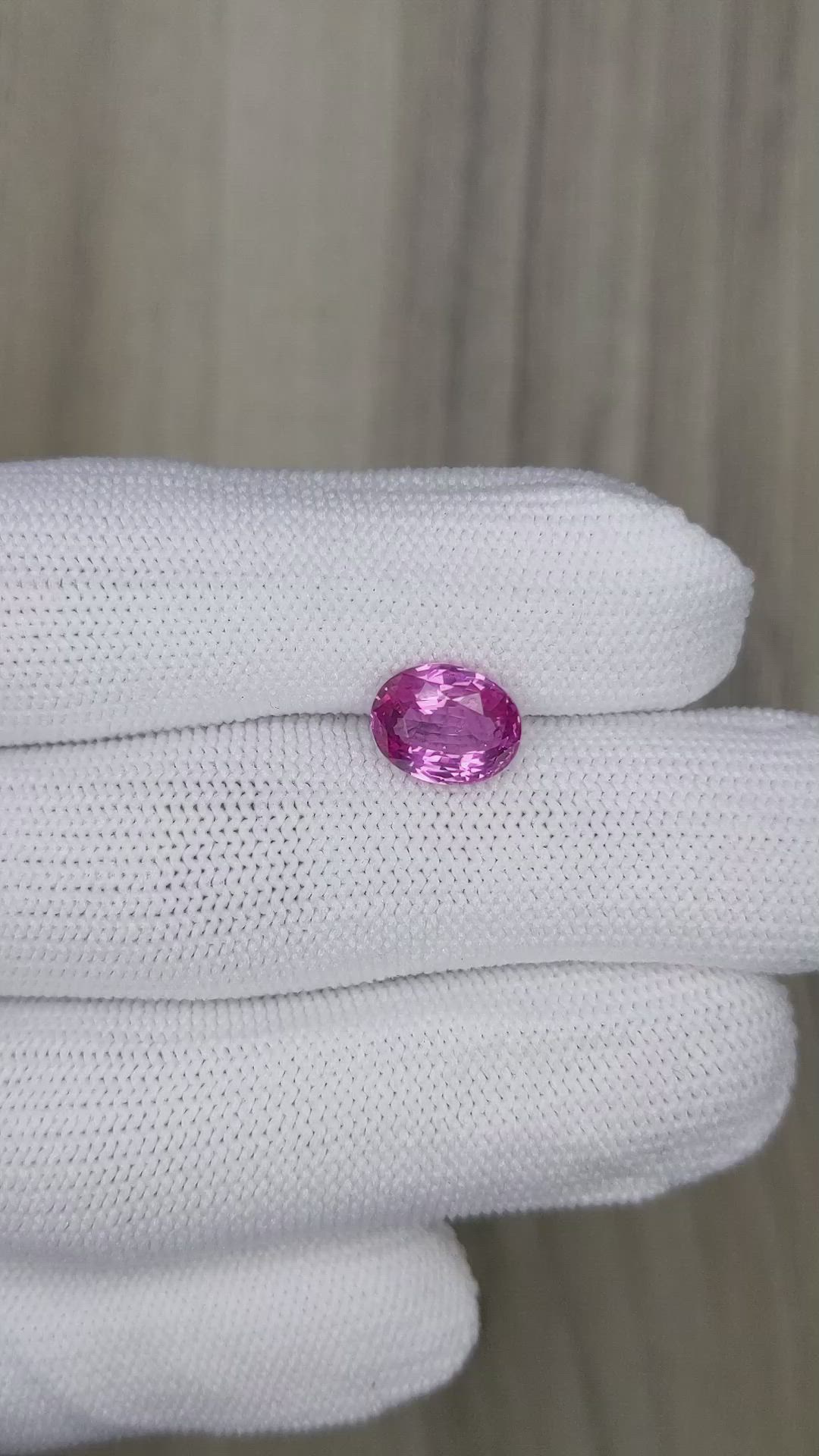 3.04 Ct. Pink Sapphire from Ceylon (Sri Lanka) Size Video