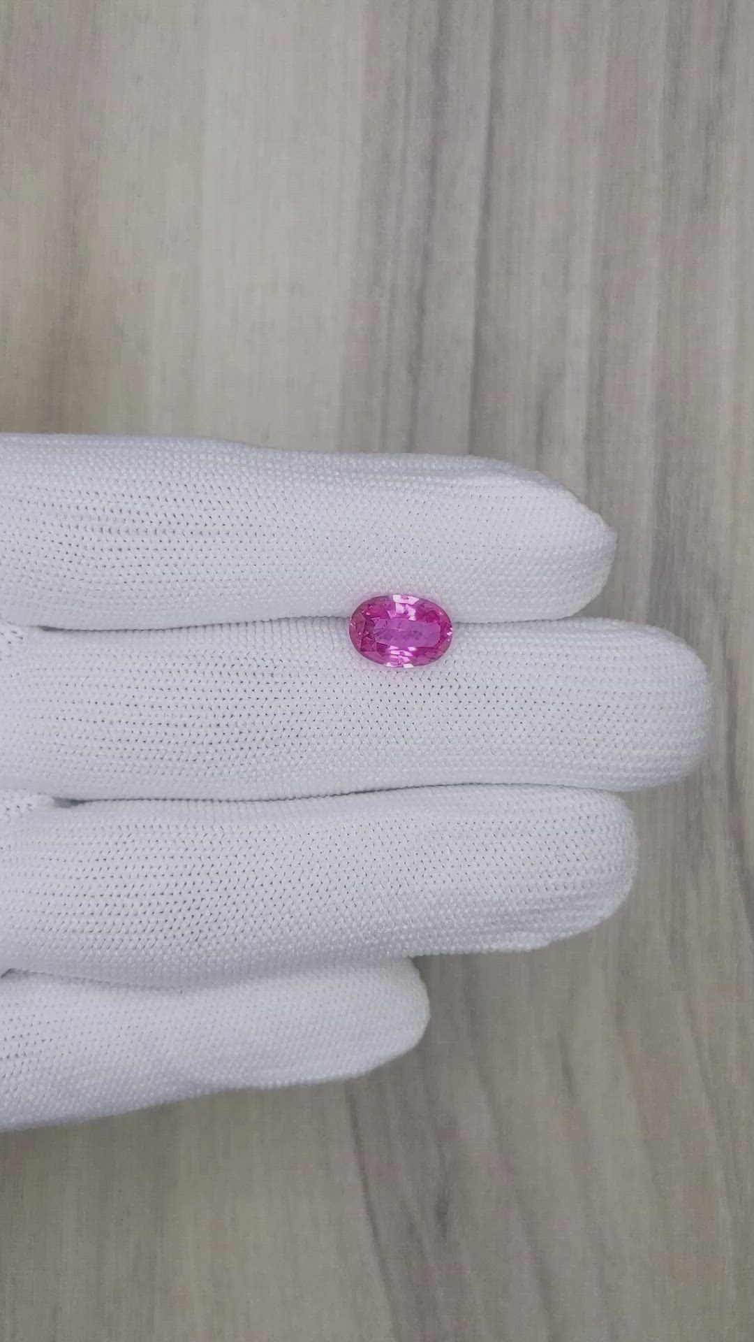 3.24 Ct. Pink Sapphire from Ceylon (Sri Lanka) Size Video