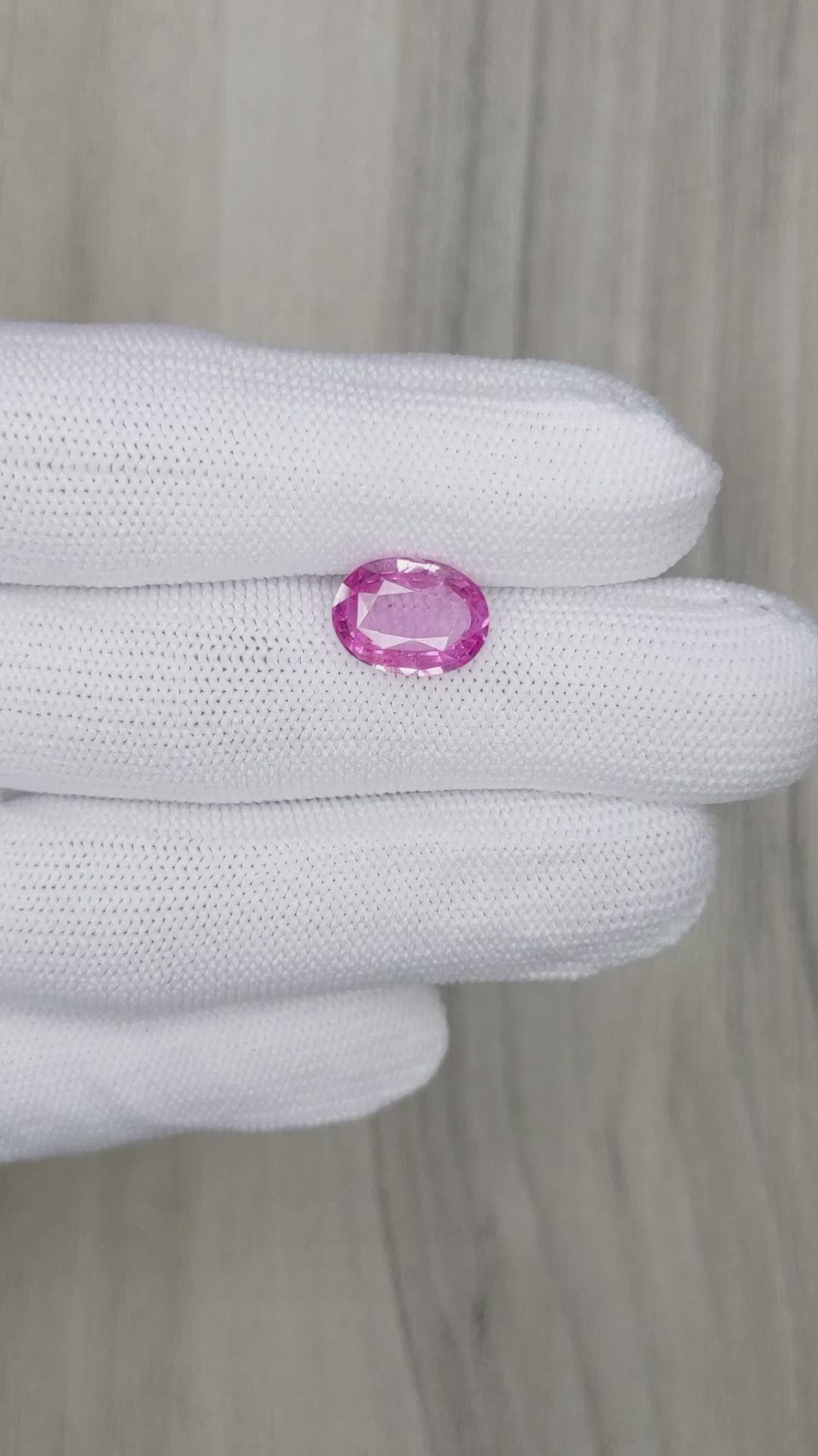 3.58 Ct. Pink Sapphire from Ceylon (Sri Lanka) Size Video