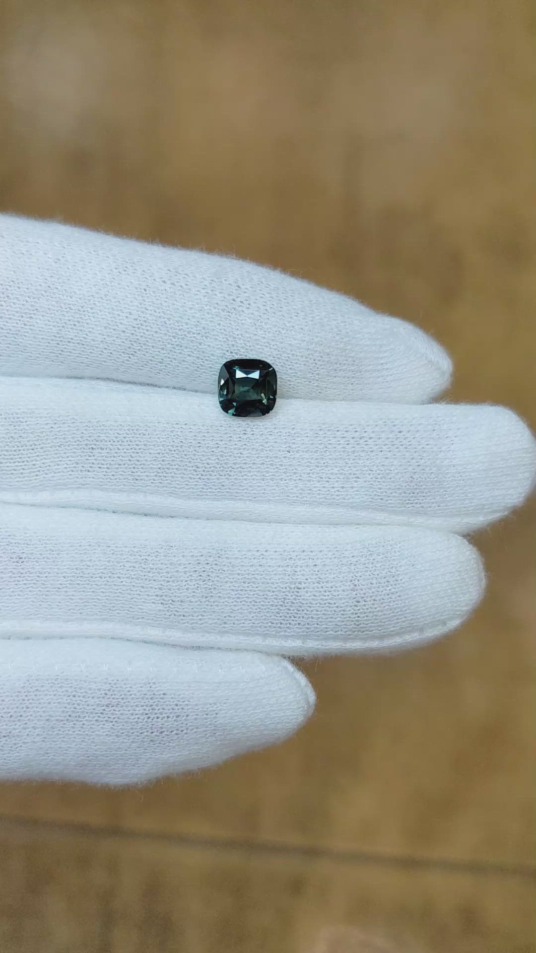 2.00 Ct. Greenish Blue Sapphire from Madagascar Size Video
