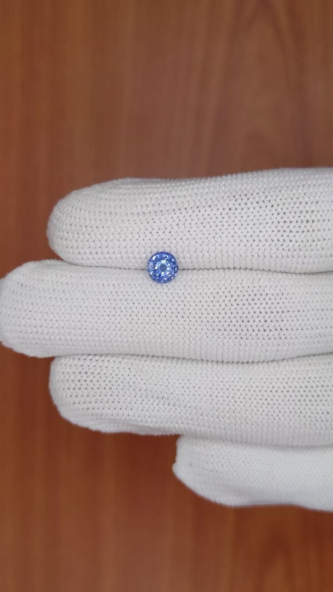 0.69 Ct. Blue Sapphire from Ceylon (Sri Lanka) Size Video