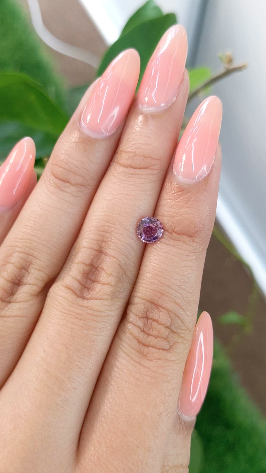 0.77 Ct. Purplish Pink Sapphire from Ceylon (Sri Lanka) Size Video