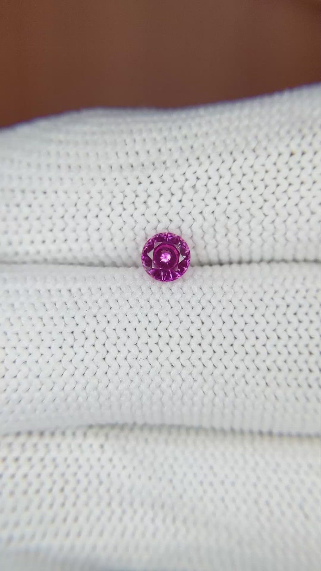0.49 Ct. Pinkish Purple Sapphire from Ceylon (Sri Lanka) Size Video