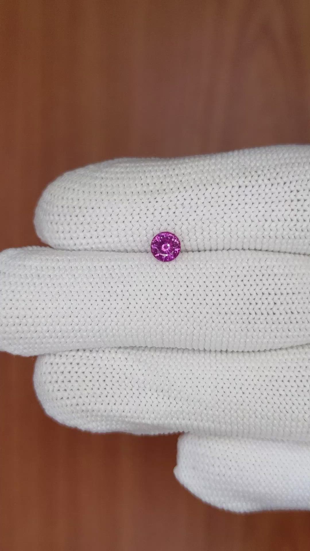 0.49 Ct. Pinkish Purple Sapphire from Ceylon (Sri Lanka) Size Video