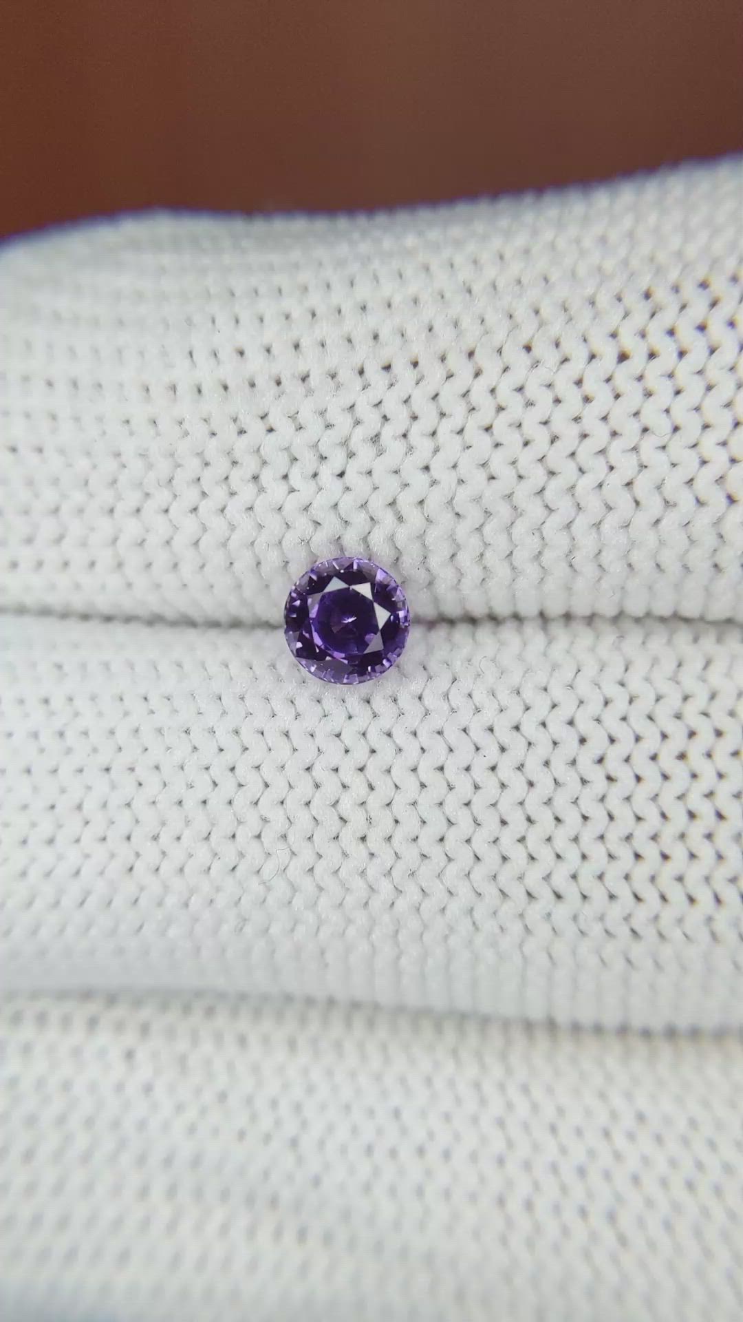 0.75 Ct. Purple Sapphire from Ceylon (Sri Lanka) Size Video