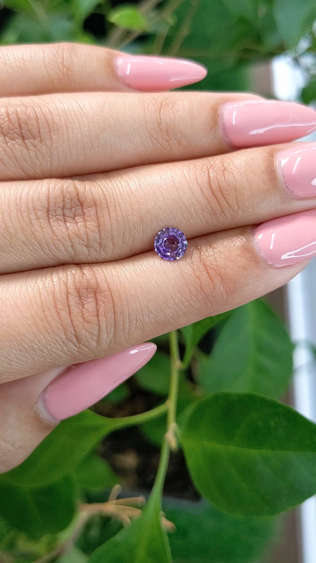 0.75 Ct. Purple Sapphire from Ceylon (Sri Lanka) Size Video