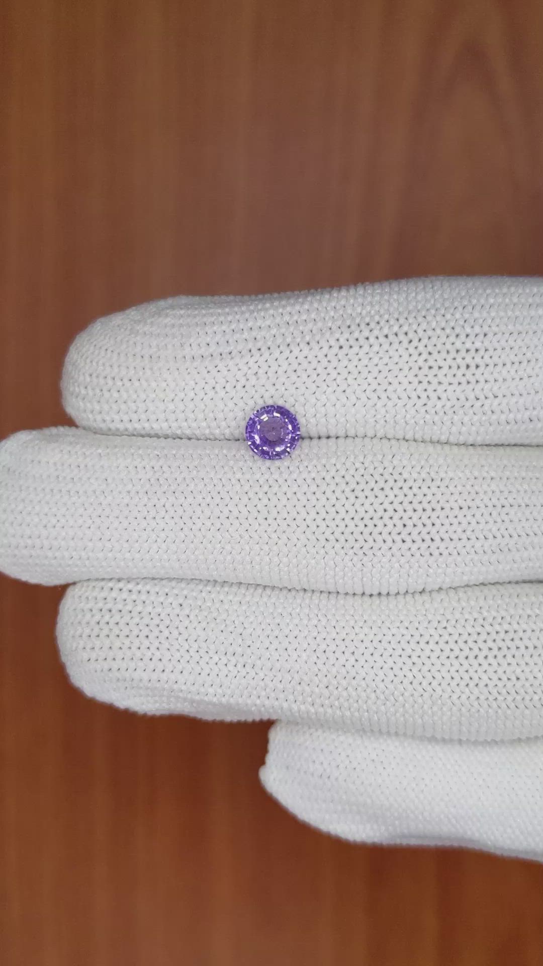 0.88 Ct. Purple Sapphire from Ceylon (Sri Lanka) Size Video